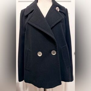 Michael Kors Black Double Breasted Pea Coat